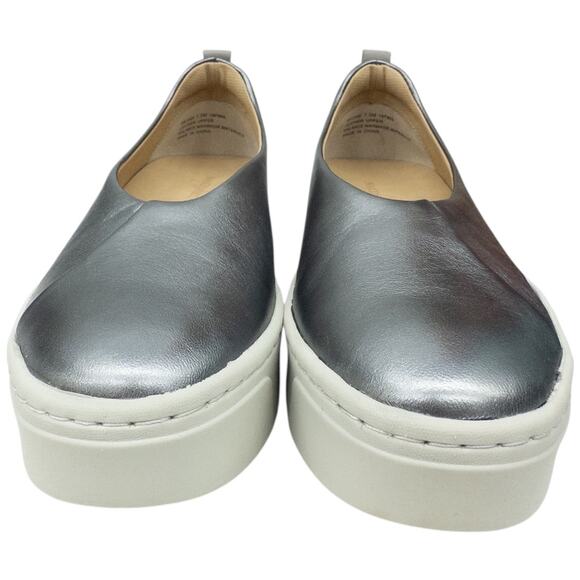 Naked Feet Regime Platform Slip-On Sneaker Women's 7.5 Silver Pewter - Picture 3 of 8
